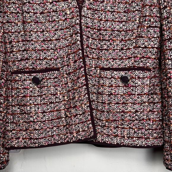 St. John Tweed Knit Wool Blend Blazer Multi-Color Jacket Size 4 USA Made - Picture 6 of 10